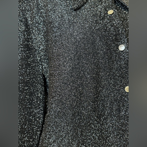 Vintage 70s Evening Party Blouse Metallic Button Up Rare Find - Picture 8 of 9